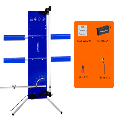 เครื่องตัดโฟมลวดร้อนสีน้ำเงิน 200W พร้อมหม้อแปลงกล่องพลาสติก