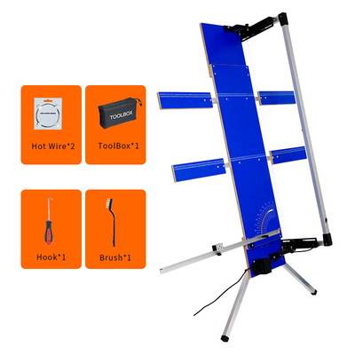 เครื่องตัดโฟมลวดร้อนสีน้ำเงิน 200W พร้อมหม้อแปลงกล่องพลาสติก